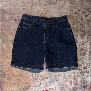 Dark Blue Denim Shorts